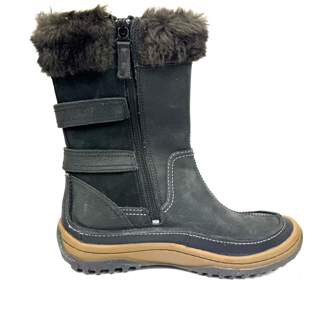 Merrell Decora Chant Waterproof Leather Winter Boots - black w fur - Sz 6 - Picture 6 of 17